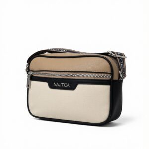 Bolso cruzado Nautica beige y crema