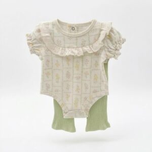 Set 3 Piezas Floral para Bebé Niña Talla 0/3M