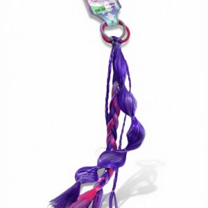 Cola de Colores para Niña Trenzada Morado y Rosa